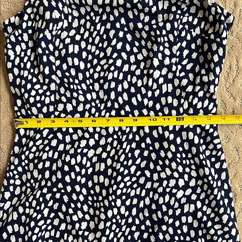 Vineyard Vines Navy Dot Dress Sleeveless Fit & Flare Classic Preppy Style - Picture 11 of 12
